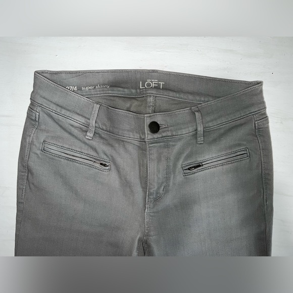Women Jean Ann Taylor LOFT27/4 grey - Picture 2 of 6